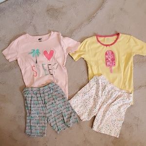 2 sets girls size 12 summer pj's.  One gymboree, o